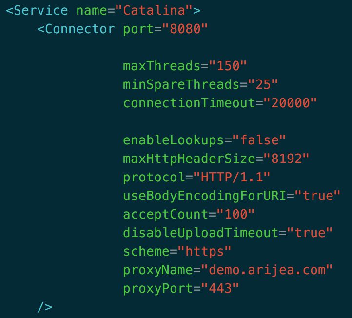 JIRA conf/server.xml configuration for AWS ELB load balancer with HTTPS