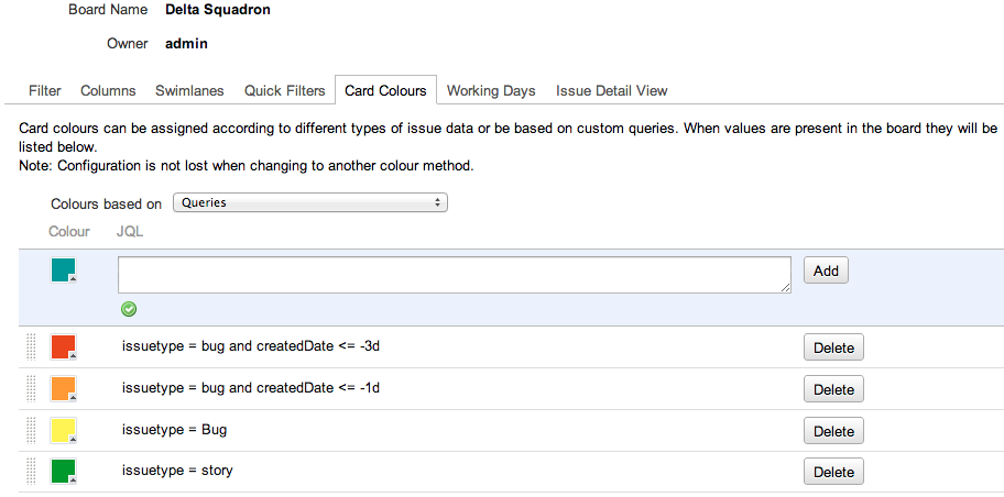 GreenHopper Card Colours - Highlight issues that may effect the Agile teams performance