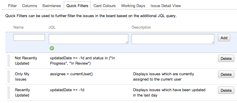 Quickly find issues in GreenHopper for a daily standup